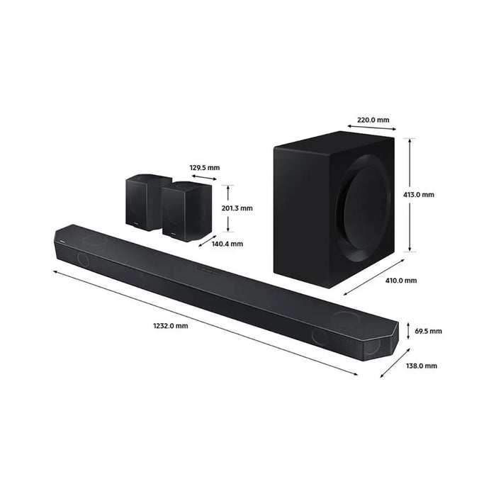 Samsung HW-Q995C 11.1.4ch Wireless Dolby Atmos Soundbar with Rear Speakers, Subwoofer and Q Symphony Samsung