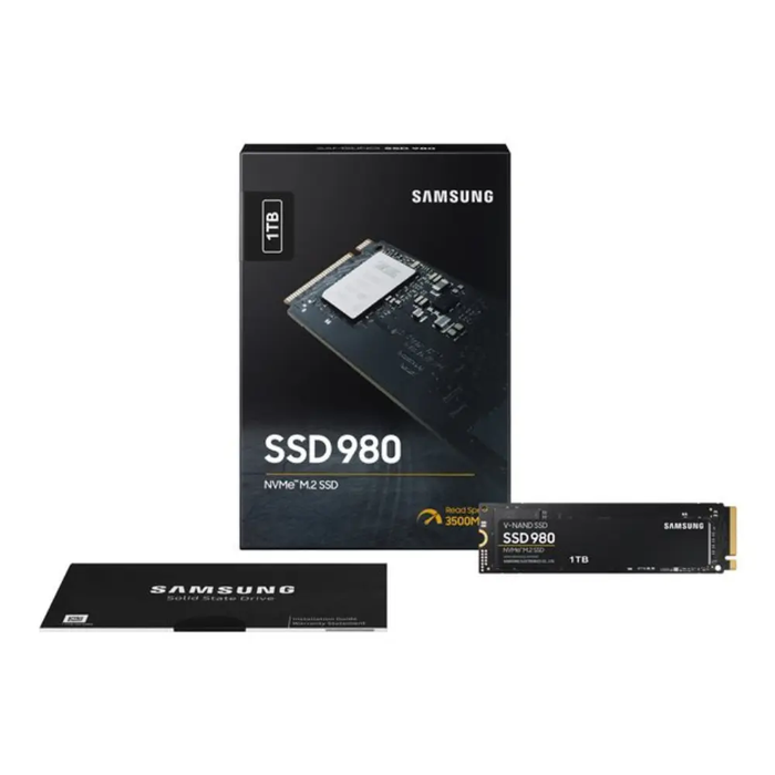 Samsung MZ-V8V1T0BW 980 Series 1TB M.2 2280 M-Key PCIe NVMe SSD Drive, single-sided