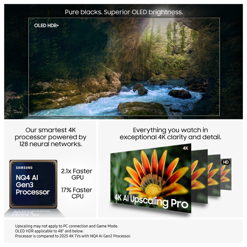 Samsung QE48S93FAEXXU 48" S93D OLED 4K HDR Smart AI TV Samsung