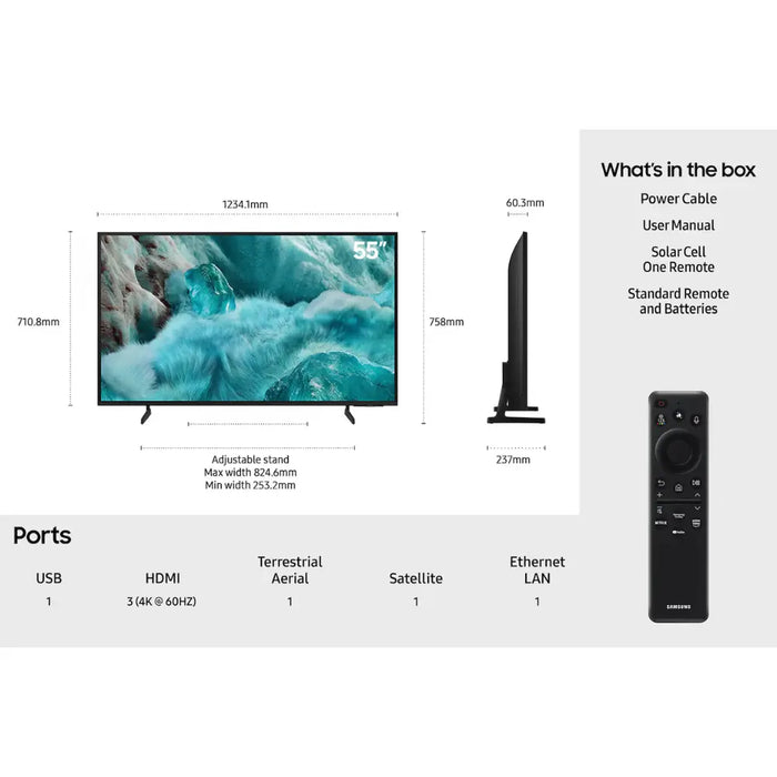 Samsung QE55Q7FA, 55 Inch QLED Q7F AI Smart TV