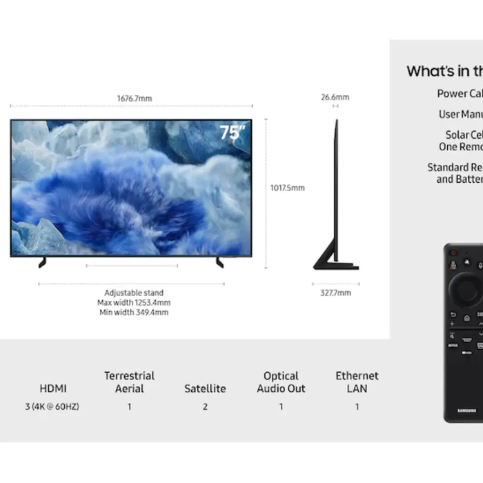 Samsung QE75Q8FAAUXXU 75" QLED Q8F 4K Vision AI Smart TV (2025)
