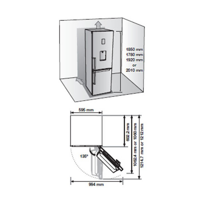 Samsung RB33J3200WW Freezer cm. 60 h. 185 - lt.328 - white Digiland Outlet Store
