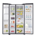 Samsung RS65R54112C/EE Refrigerator with freezer cm. 92 h. 178 - 617 lt. - black glass Digiland Outlet Store