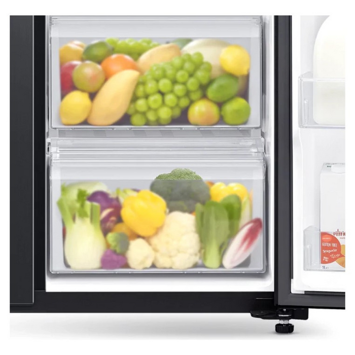 Samsung RS65R54112C/EE Refrigerator with freezer cm. 92 h. 178 - 617 lt. - black glass Digiland Outlet Store