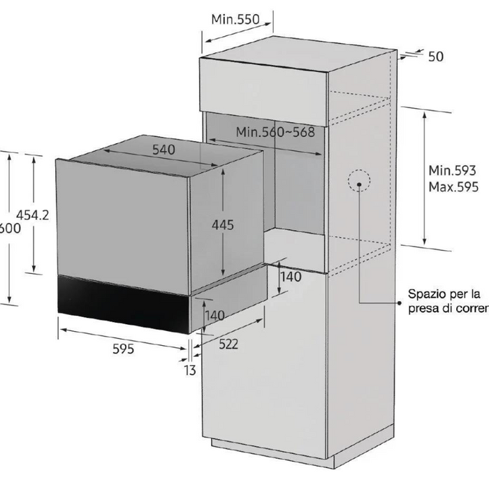 Samsung NV7B40204CK Series 4  Smart Built-In Electric Single Oven Digiland Outlet Store