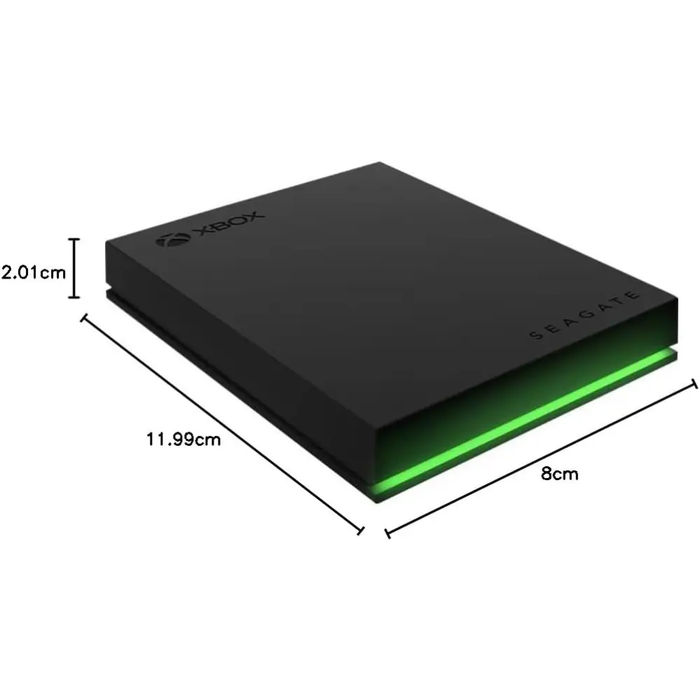 Seagate Game Drive for Xbox, 2TB, External Hard Drive Portable, USB 3.2 Gen 1, Black with built-in green LED bar, Xbox Certified
