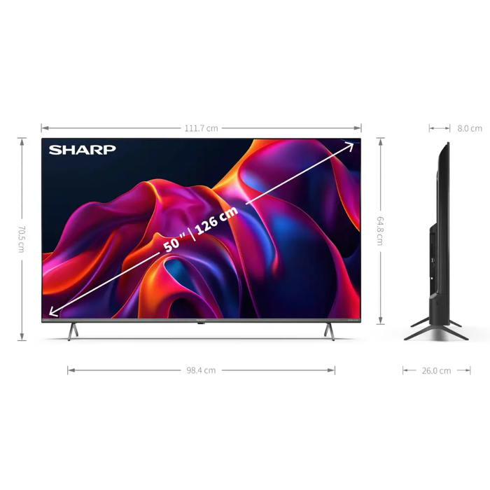 Sharp 50GM6245K 50-inch UHD 4K Q-LED Tivo Smart TV with Freely Sharp