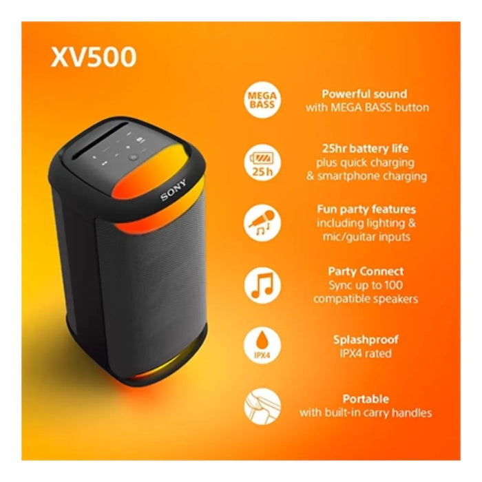 Sony SRSXV500B Wireless Portable Speaker Digiland Outlet Store