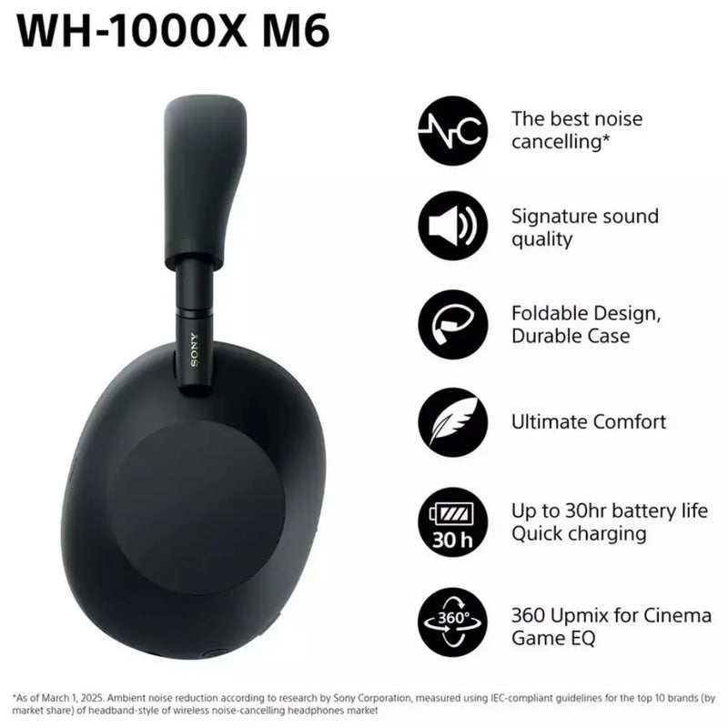 Sony WH1000XM6 Over-Ear Wireless Headphones
