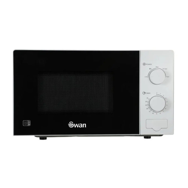 Swan SM22170B 20L Manual Microwave 6 Power Levels 700W White