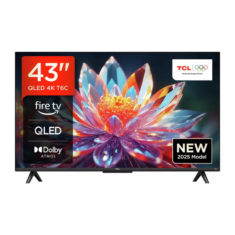 TCL 43T6C-UK 43-inch 4K QLED Fire TV with Freely