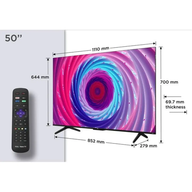 TCL 50RC650K Roku TV 50" Smart 4K Ultra HD HDR QLED TV