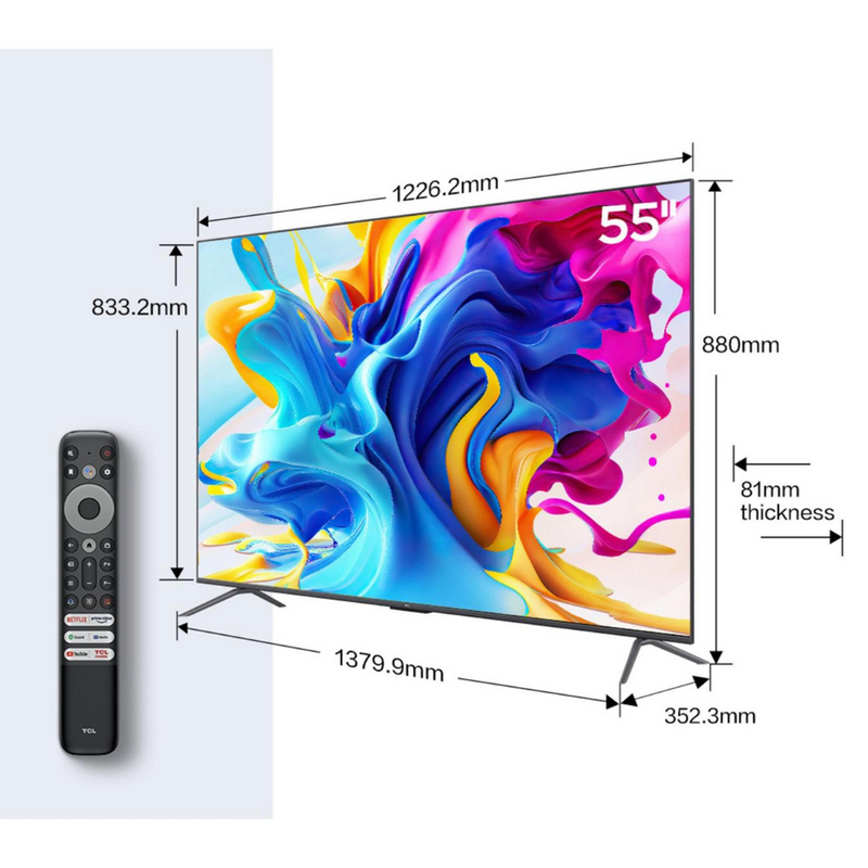 TCL 55C645K, 55 inch, 4K Ultra HD HDR, QLED Smart TV Digiland Outlet Store