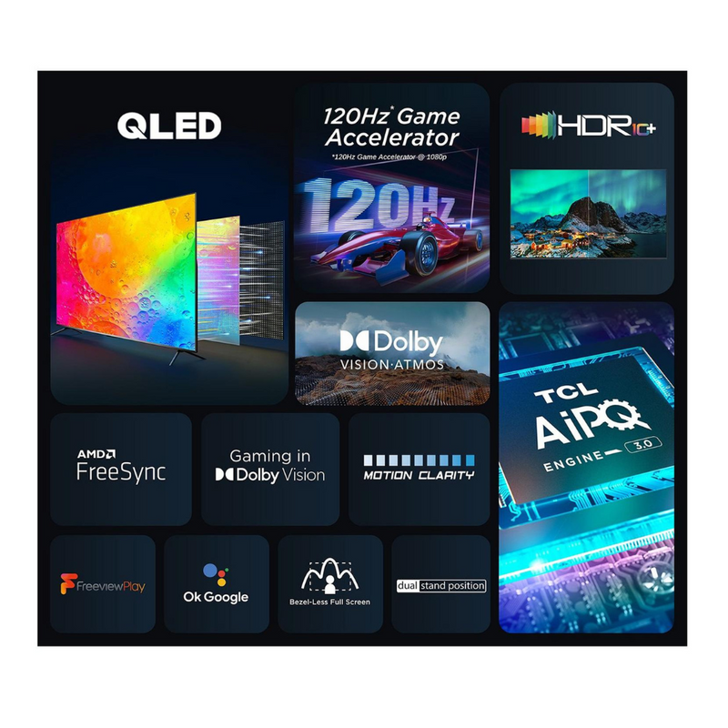 TCL 65C645K, 65 inch, 4K Ultra HD HDR, QLED Smart TV Digiland Outlet Store