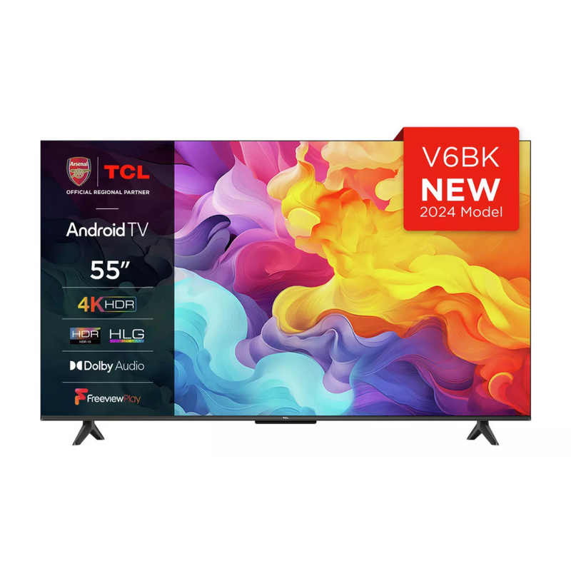 TCL 65V6BK, 65 inch, 4K UHD HDR, Frameless Android TV Digiland Outlet Store