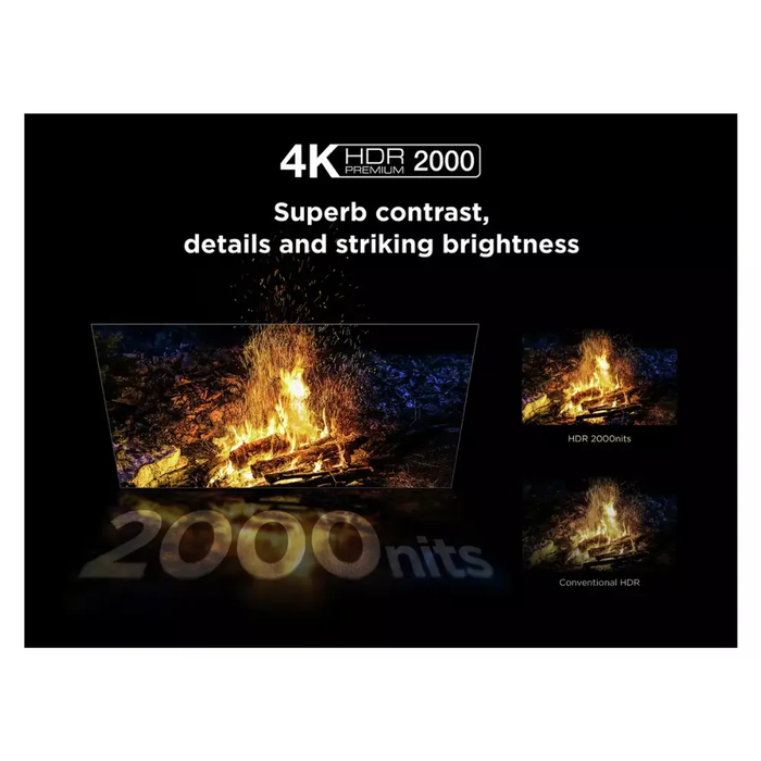 TCL C7K-UK 50 inch Premium QD-Mini LED 144Hz 4K HDR 3000 nits Onkyo 4.2.2 Smart Google TV