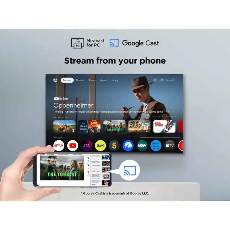 TCL P6K-UK 75 inch Direct LED 4K HDR 10+ Dolby Atmos Smart Google TV