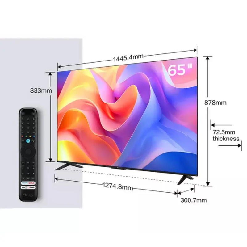 TCL PF650K 65" LED 4K HDR Smart Fire TV with Freely - 65PF650K
