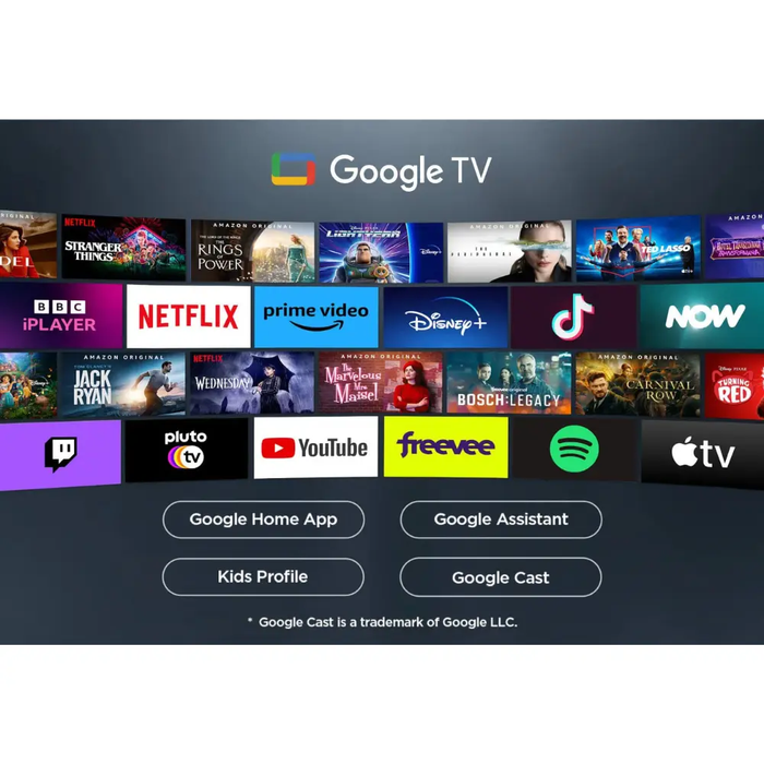 TCL V6C-UK Direct LED TV, 4K HDR TV, Smart TV Powered by Google TV TCL