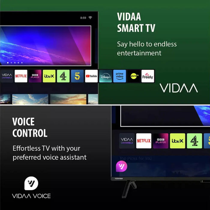 Toshiba 43UV2F53DBU 43 Inch Smart 4K UHD HDR LCD Freely TV Digiland Outlet Store
