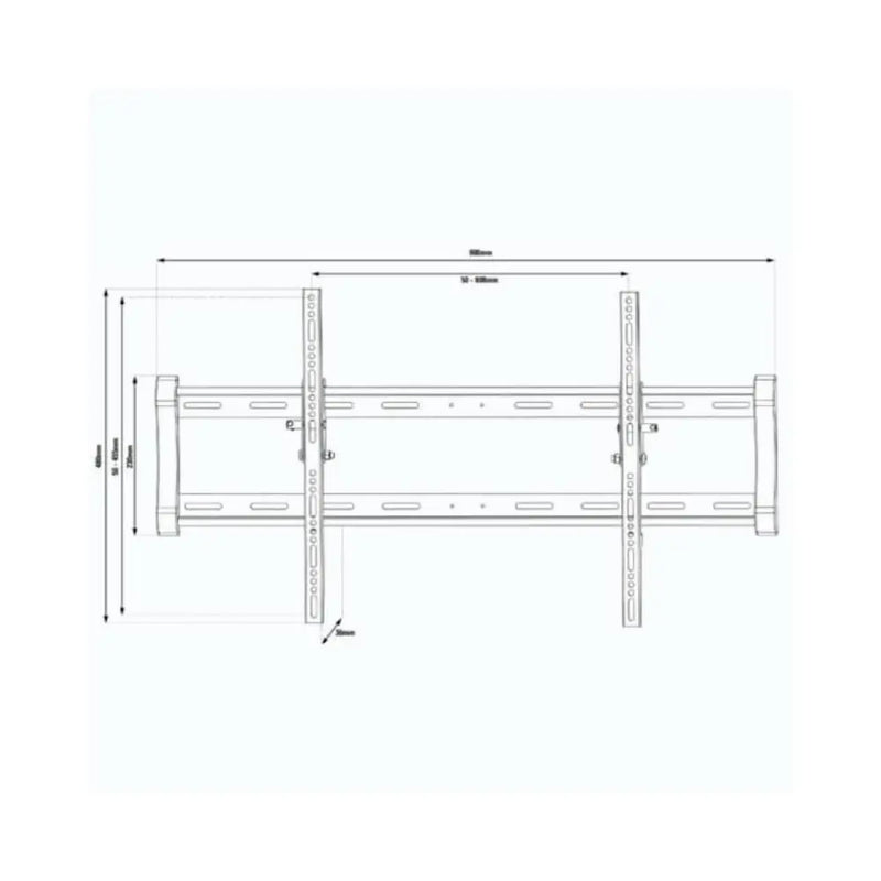 Vivanco BTI 6080 TV Wall Bracket, tiltable, VESA 800, max 65kg. Digiland Outlet Store