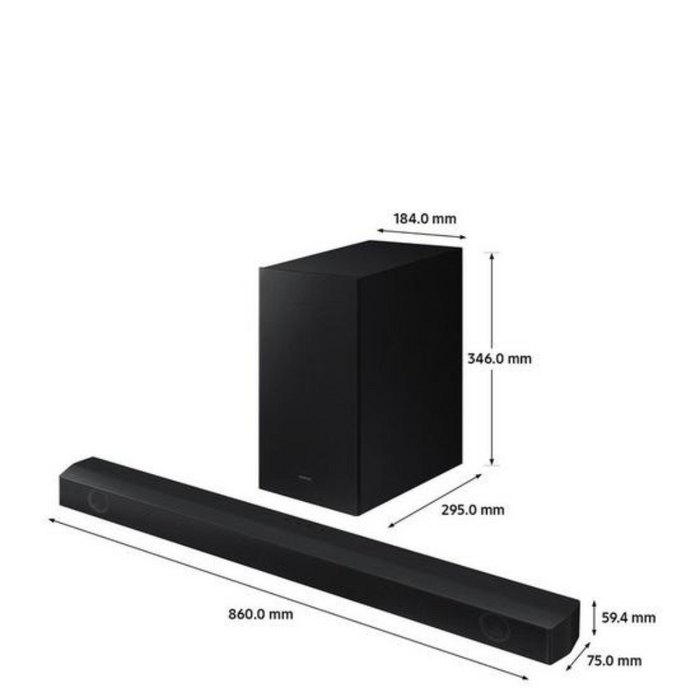 Samsung B540 2.1ch 360W Soundbar with Wireless Subwoofer and Game Mode Digiland Outlet Store