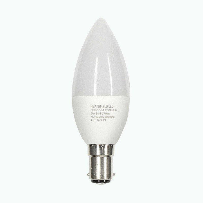 Heathfield LED Candle Blub Frosted, warm white, 180lm, 5w (15w equivalent) Digiland Outlet Store